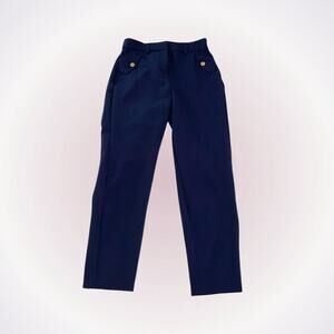 Express Navy High-Rise Nautical Straight Pants | Sz 2R